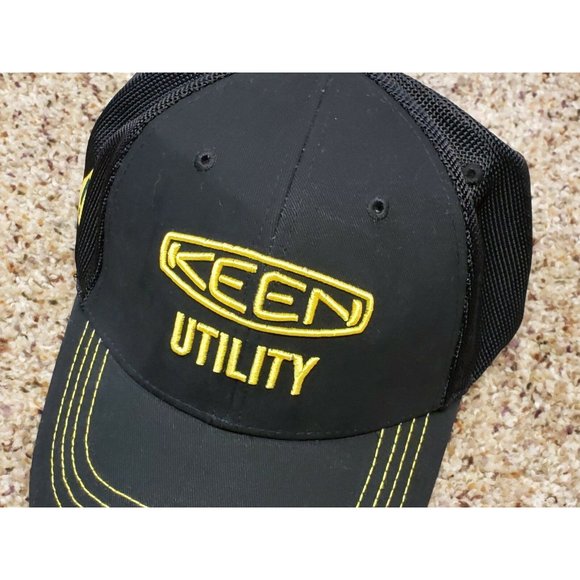 Keen Utility Trucker Style Hat Black & Yellow NWT - Picture 4 of 7